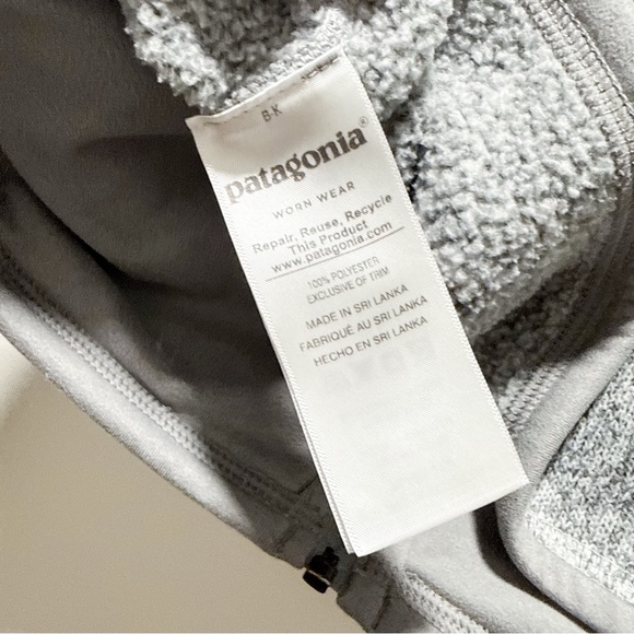 Patagonia Better Sweater Fleece Jacket Burch White Grey Size Small - Picture 8 of 14